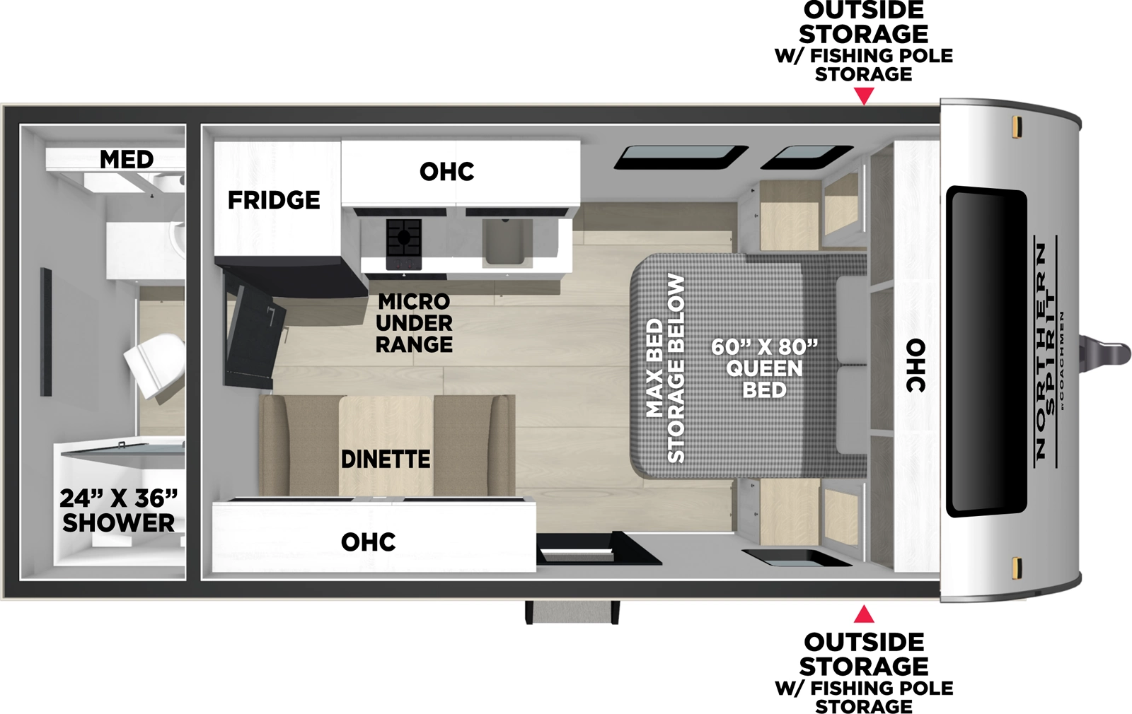 Northern Spirit Bijou 18RBB Floorplan